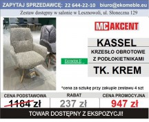 MC AKCENT - KRZESŁO KASSEL Z PODŁOKIETNIKAMI, KREM